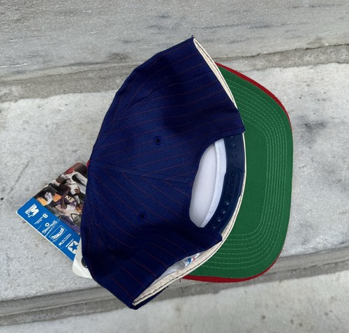 VTG 90s Sports Specialties Philadelphia 76ers Script Snapback Hat Pinstripe NWT - Picture 5 of 9
