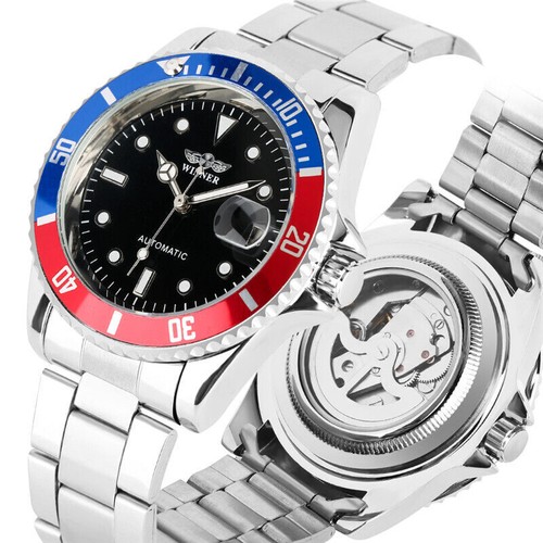 Winner Men's Watch Automatic Mechanical Calendar Display Stainless Steel Watches - Bild 2 von 17