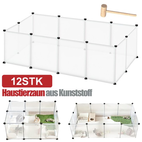 12x Freigehege Kaninchen Hasenstall Gittergehege Welpenauslauf Kunststoffplatte - Bild 10 von 16