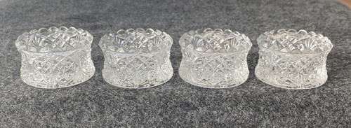 Set of 4 EAPG BRYCE HIGBEE MADORA Arrowhead in Oval Open Salt Cellars 1906 Rare - Picture 4 of 12