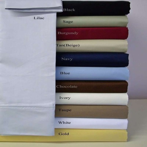 1000TC Egyptian Cotton 60Cm Deep Wall Bed Sheet Set Solid Color & All Au Sizes - Picture 3 of 20