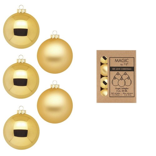 24 Weihnachtskugeln 3cm Glas Christbaumkugeln Weihnachtsbaumkugeln Baumschmuck - Bild 16 von 21