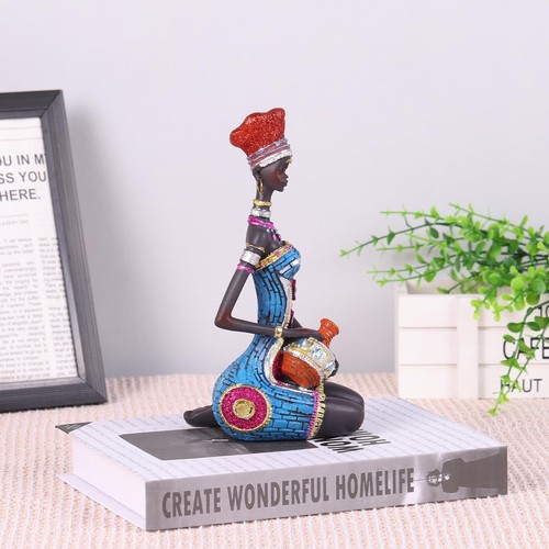 African Sculpture and Statue, African American Black Woman Art Colorful Decor... - Bild 7 von 8