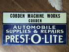 Original Prest-O-Lite Automobile Gas & Oil Supplies & Repairs Metal 23” Vintage