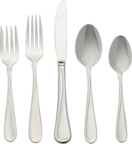 Mid-Century 45-Piece Stainless Steel Cutlery Set – Service for 8 & Serving Tools - Picture 3 of 9
