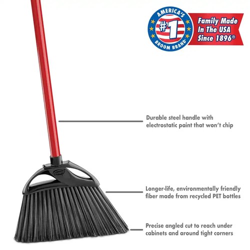 11 in. Indoor/Outdoor Angle Broom - Versatile Cleaning Tool - Picture 5 of 10