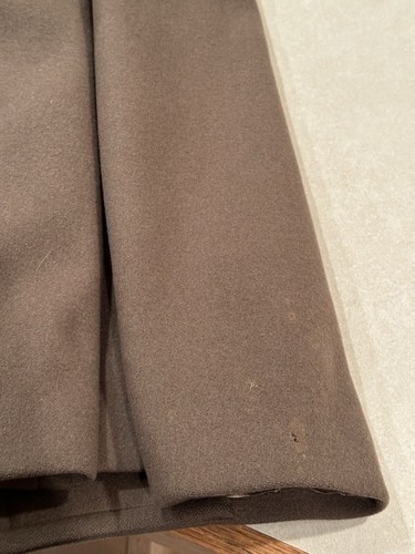 PAUL STUART Size 41-Reg Mocha Mousse Brown Heavy 100% Wool Long Coat Overcoat - Picture 21 of 21
