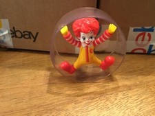 McDonalds 2010 Baby Ronald McDonald Clear Circle Roller Baby Toy