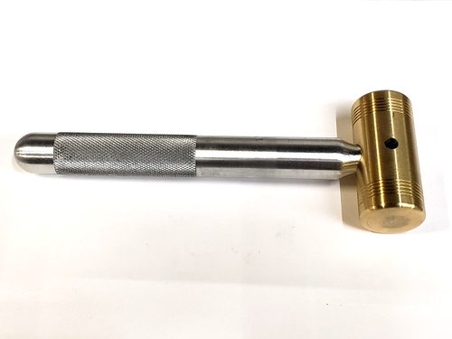 10 Unzen MESSINGHAMMER GERÄNDELT 3/4 ZOLL ALUMINIUMGRIFF * TOLLER GRIFF * HERGESTELLT IN DEN USA * - Bild 2 von 5