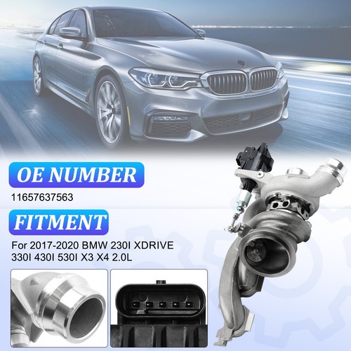 Turbo Turbocharger & Actuator 11657637563 For BMW 230i 330e 430i 530i X3 X4 2.0L - Picture 7 of 19