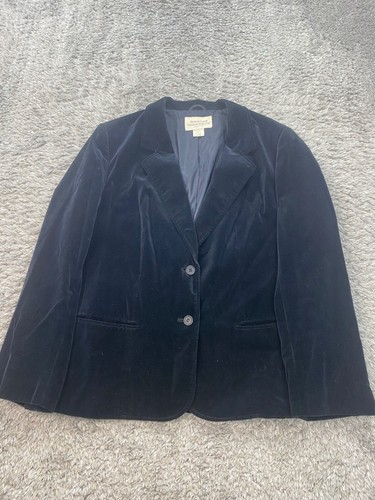 Vtg Goudchaux Jacket Womens 38 Black Velvet Velour Maison Blanche Blazer Japan - Picture 1 of 11