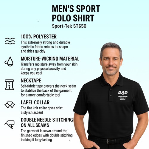 Individuelles Papa Shirt mit Kindernamen, Papa T-Shirt, personalisiertes Vatertagsshirt - Bild 2 von 12