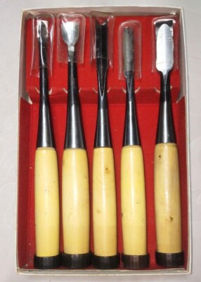 Japanese Chisel Nomi Carpenter Tool Set of 5 Hand Tool wood Japanese Chisel Nomi Carpenter Tool Set of 5 Hand Tool wood