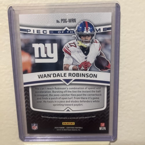 2022 Certified Piece Of The Game Rookie Patch Wan’Dale Robinson 34/35 - Picture 2 of 2