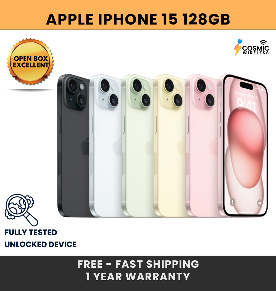 Apple iPhone 15 128GB Fully Unlocked 5G - Excellent | eBay