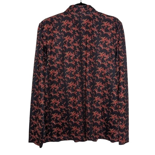 Kenneth Cole New York long sleeve polyester snap button Mod Mens Shirt size L - Picture 2 of 7