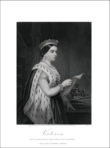 Stately & Superb QUEEN VICTORIA 1870 engraving John ROGERS Sc CHAPPEL pinx - Picture 2 of 5