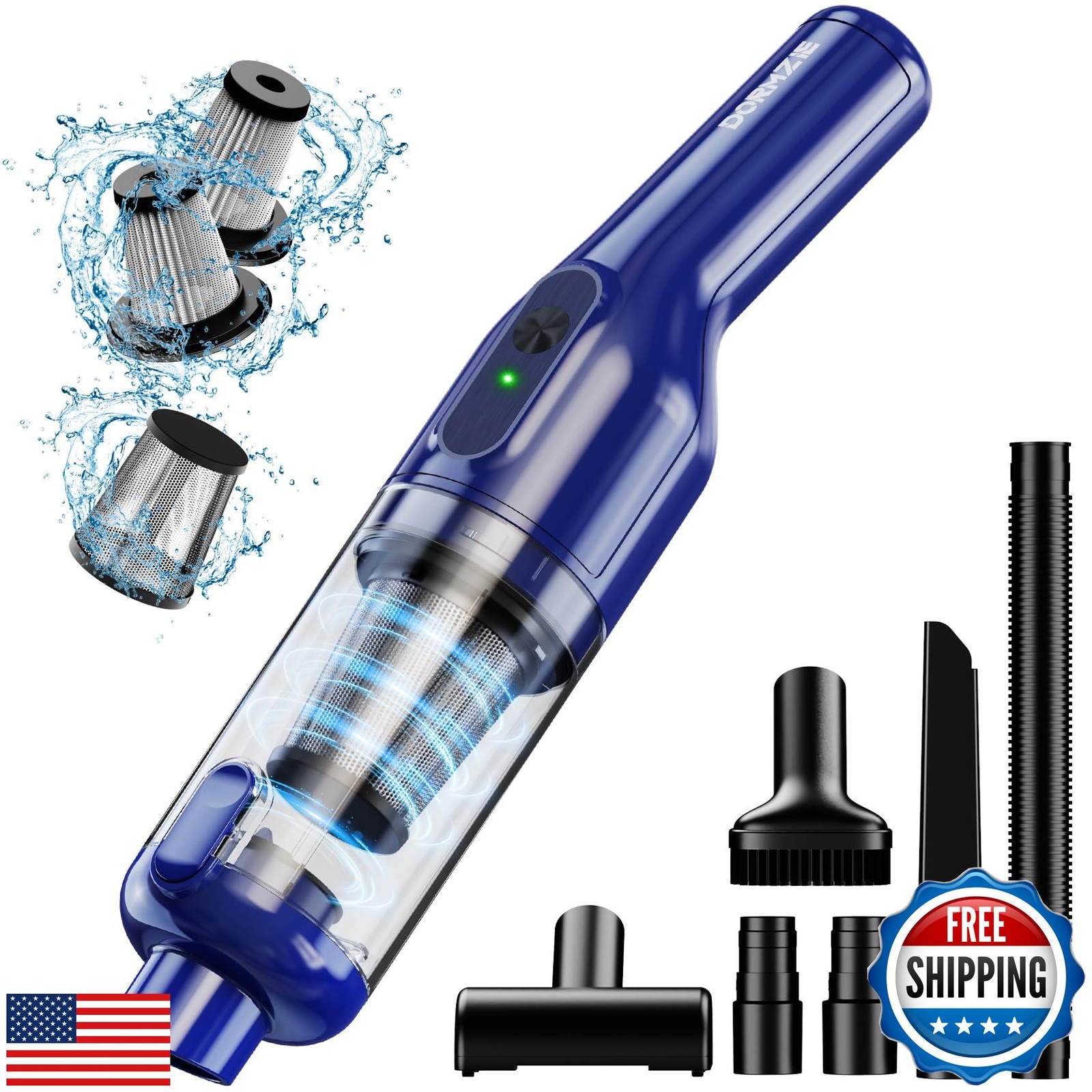 Handheld Vacuum Cordless, Car Vacuum with 16000Pa Powerful Suction, Lightweig-image