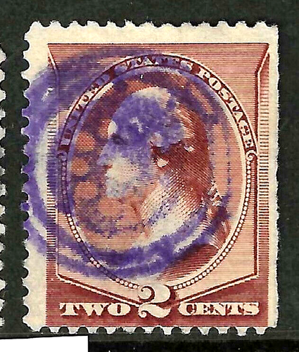 Billete de 2 centavos Washington Sc #210 de lujo cancelado GCR-179 1883 EE. UU. 89E24