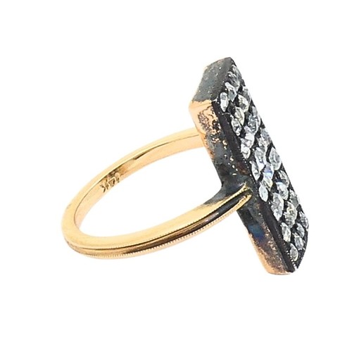 Victorian Revival Diamond Ring 14k Gold - Picture 4 of 6