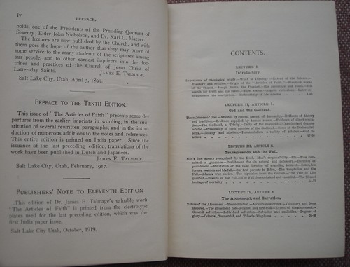 THE ARTICLES OF FAITH ~ LATTER-DAY SAINTS ~ JAMES TALMAGE ~ HARDBACK 1919 SCARCE - Picture 5 of 7