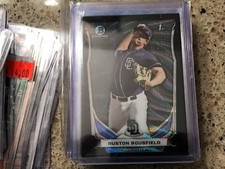 AUSTON BOUSFIELD 2014 BOWMAN CHROME BLACK WAVE REFRACTOR PADRES!!
