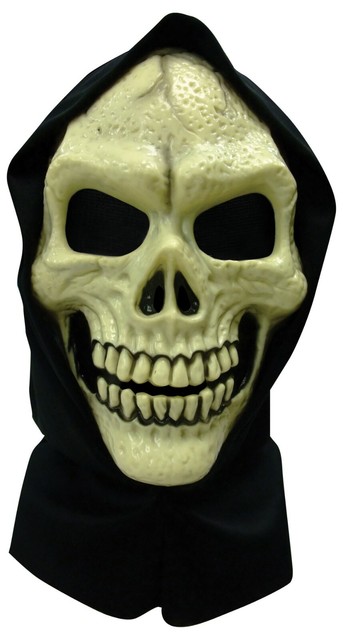 Silver Skull Skeleton Mask Halloween Unisex Fancy Dress Costume Accessory