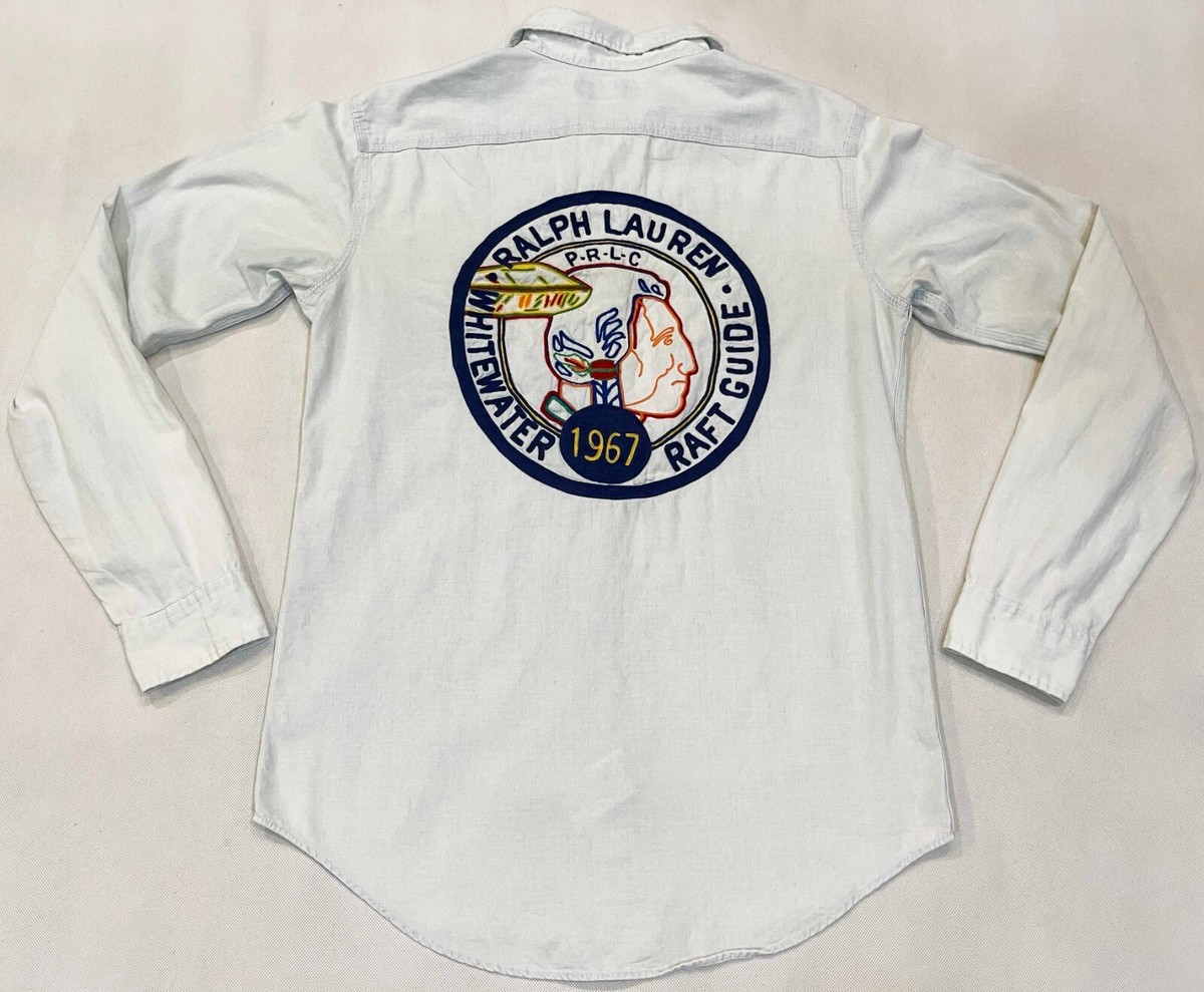 Polo Ralph Lauren Raft Guide Embroidered Denim Button Shirt Mens