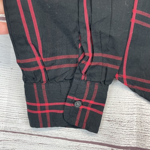GAP Black Red Cascade Ruffle Plaid Pullover Long Sleeve Shirt Size S *NWT - Picture 6 of 12