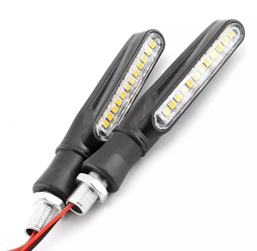 COPPIA FRECCE MOTO LED CON ACCENSIONE SEQUENZIALE DINAMICA ARANCIONE UNIVERSALI - Foto 2 di 9