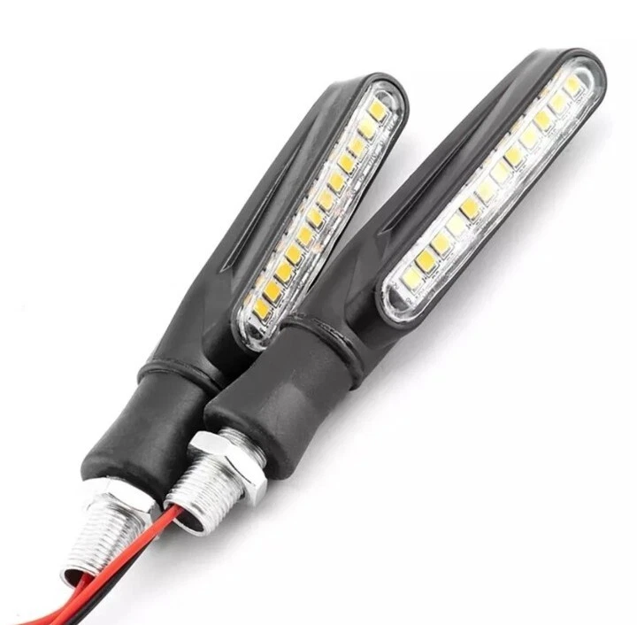 COPPIA FRECCE MOTO LED CON ACCENSIONE SEQUENZIALE DINAMICA ARANCIONE UNIVERSALI - Imagen 2 de 4