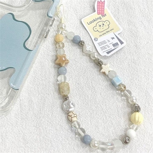 Star Pearl Beaded Phone Chain Phone Charms Mobile Lanyard Phone Pendant - Zdjęcie 14 z 18