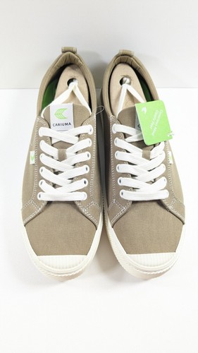 Cariuma OCA Low Burnt Sand Canvas Sneakers Shoes Mens 10.5 Womens 12 Lace Up - Picture 4 of 14