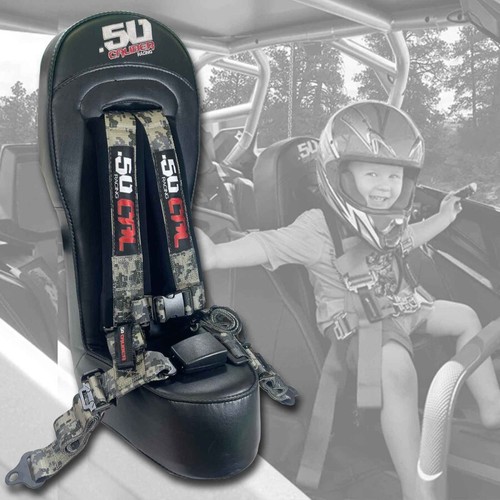 Rear Bump Seat w/ Harness Seatbelt for Polaris RZR PRO R/Turbo R 2 & 4 Seater - Picture 15 of 18