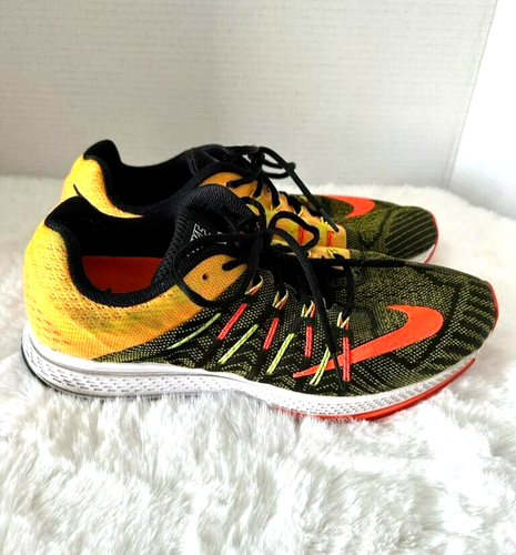 Nike Air Zoom Elite 8 Laufschuhe Herren Größe 11 Schwarz Orange Turnschuhe Sneaker