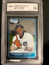 2006 Bowman Chrome Cameron Maybin #BC113 Rookie GMA Gen MT10🔥⚾️🔥
