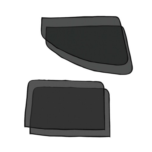 4x Magnetic Car Side Window Sun Shade Cover Visor Mesh Shield Protector UV Block - Picture 4 of 15