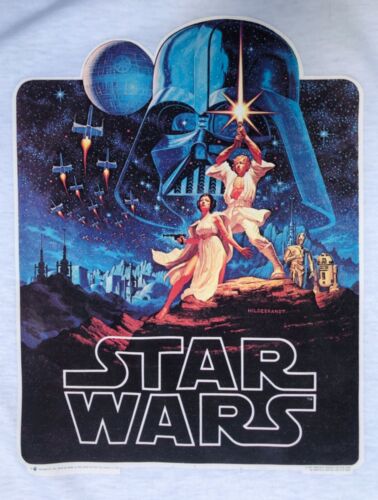 VTG orig ‘77 Star Wars IV 4 classic trilogy HILDEBRANDT Poster print T-Shirt LG - Picture 3 of 12