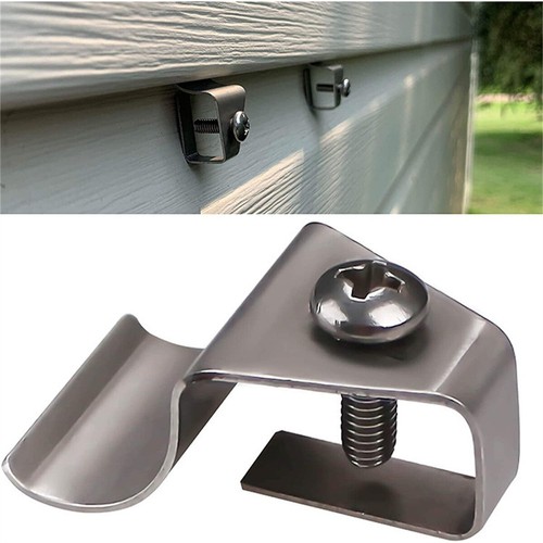 5Pcs Vinyl Siding Clips Hooks Heavy Duty Hanger No-Hole Needed Outdoor Cameras - Picture 6 of 12