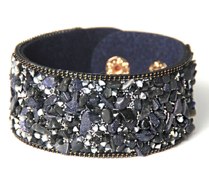 New-Women-Natural-Stone-Wrap-Leather-Bracelets
