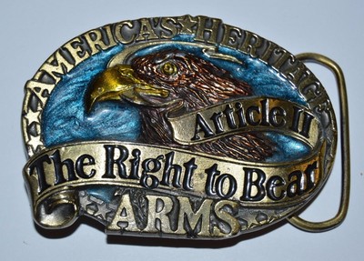 RIGHT TO BEAR ARMS BELT BUCKLE NEW