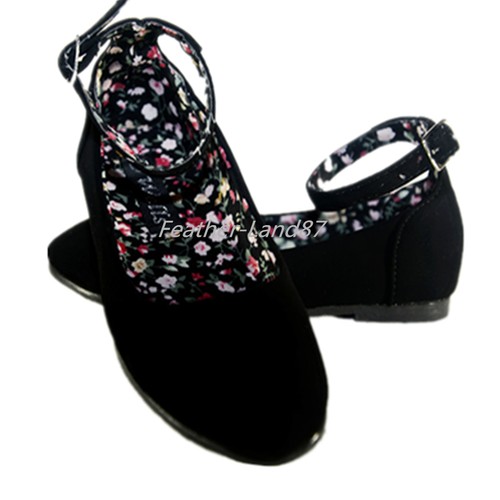 New Girls Youth Kids Comfort Casual Ballet Flat Mary Jane Slip On School Shoes - Picture 3 of 13