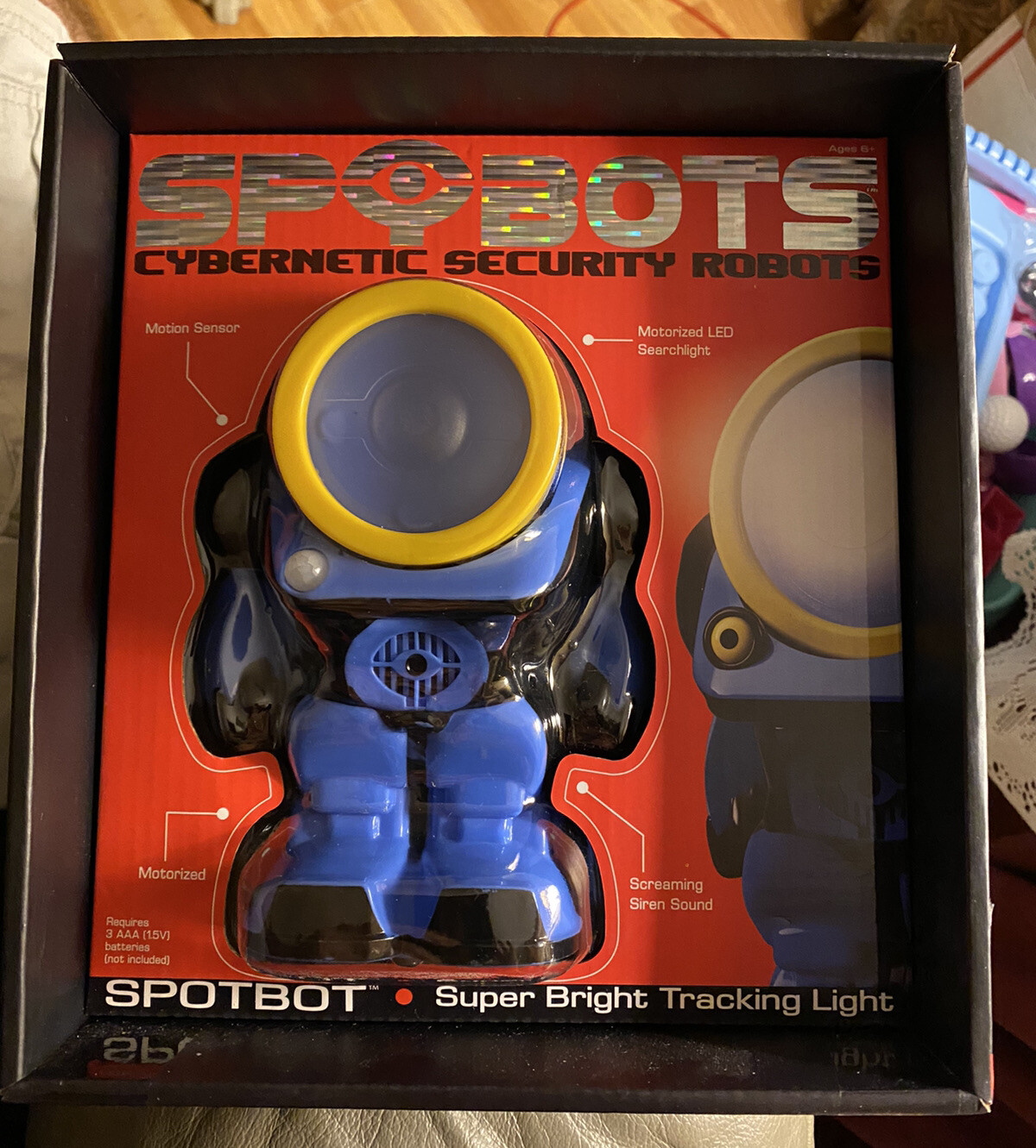 New Spy Bots Cybernetic Security Robots - SPOTBOT - Blue Spybot - Bright LED