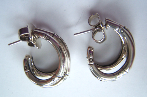 Sterling Silber John Hardy Ohrringe This Planted 2 Bambus s - Bild 2 von 6