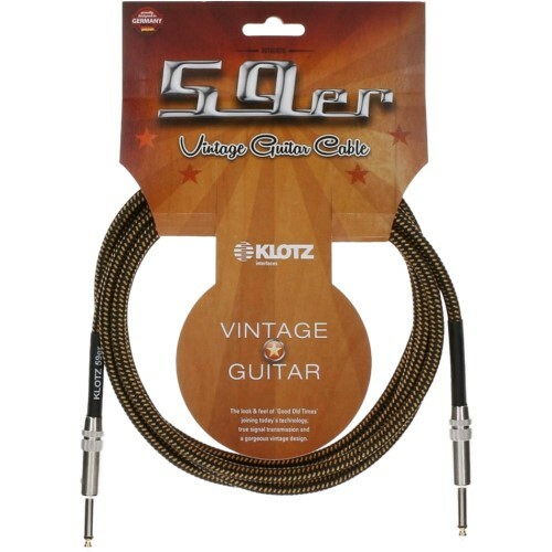 Винтажный гитарренкабель Klotz 6m gerade gelb/schwarz | Neu