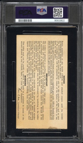 1970 MLB World Series Game 1 Ticket, Baltimore Orioles Reds Jackson 5, PSA 3 New - Picture 4 of 4