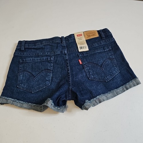 NEW NWT LEVI'S Girl's Size 16 Shorty Short JEAN Shorts W/ STARS Adjustable Waist - Picture 4 of 7