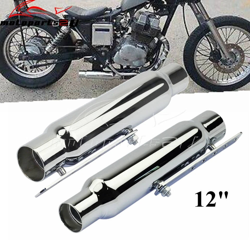 Короткие мегафонные глушители выхлопные трубы мотоцикл для труб 1 1/2 дюйма или 1 3/4 дюйма - Изображение 3 из 4
