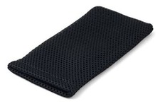 Soft Mesh Eyeglasses/Sunglasses Case Snap Closure Jet Black Large 6.5"x3.25"Inch