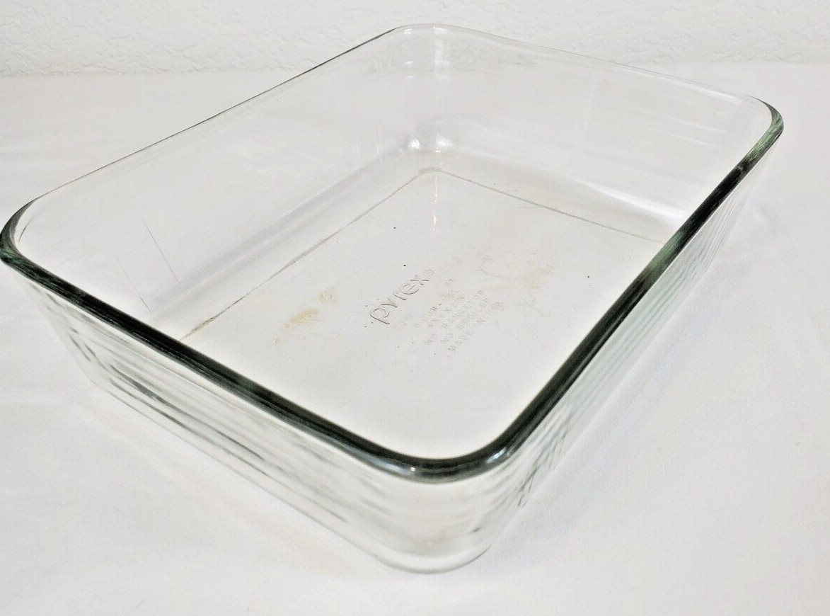 Rectangular Vintage Pyrex VINTAGE PYREX CLEAR 7211 RECTANGLE CASSEROLE BAKING DISH 6 CUP 1.5L USA ...